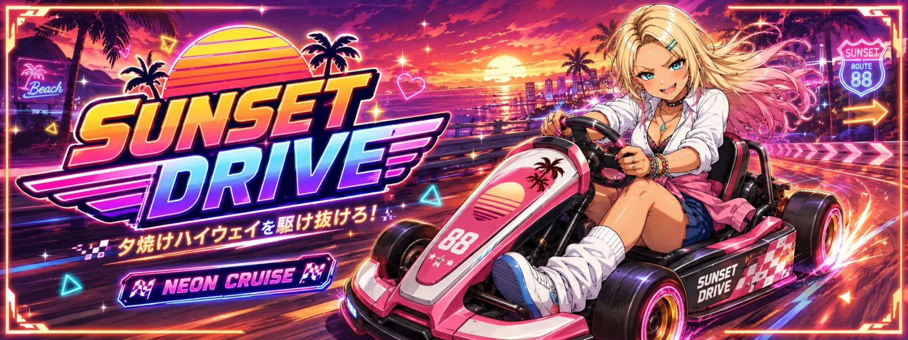 ぐろちゃん SUNSET DRIVE ── 夕焼けハイウェイを駆け抜けろ！